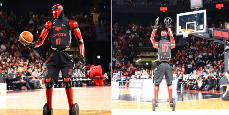 Toyota научила робота-гуманоида с ИИ играть в баскетбол: установил мировой рекорд (видео)»>